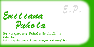 emiliana puhola business card
